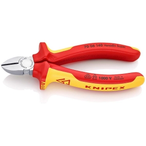 Knipex 70 06 140 Diagonal Cutter chrome-plated 140mm VDE